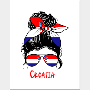 Croatia girl, Croatia Flag, Croatia gift heritage, Croatian girlfriend Posters and Art